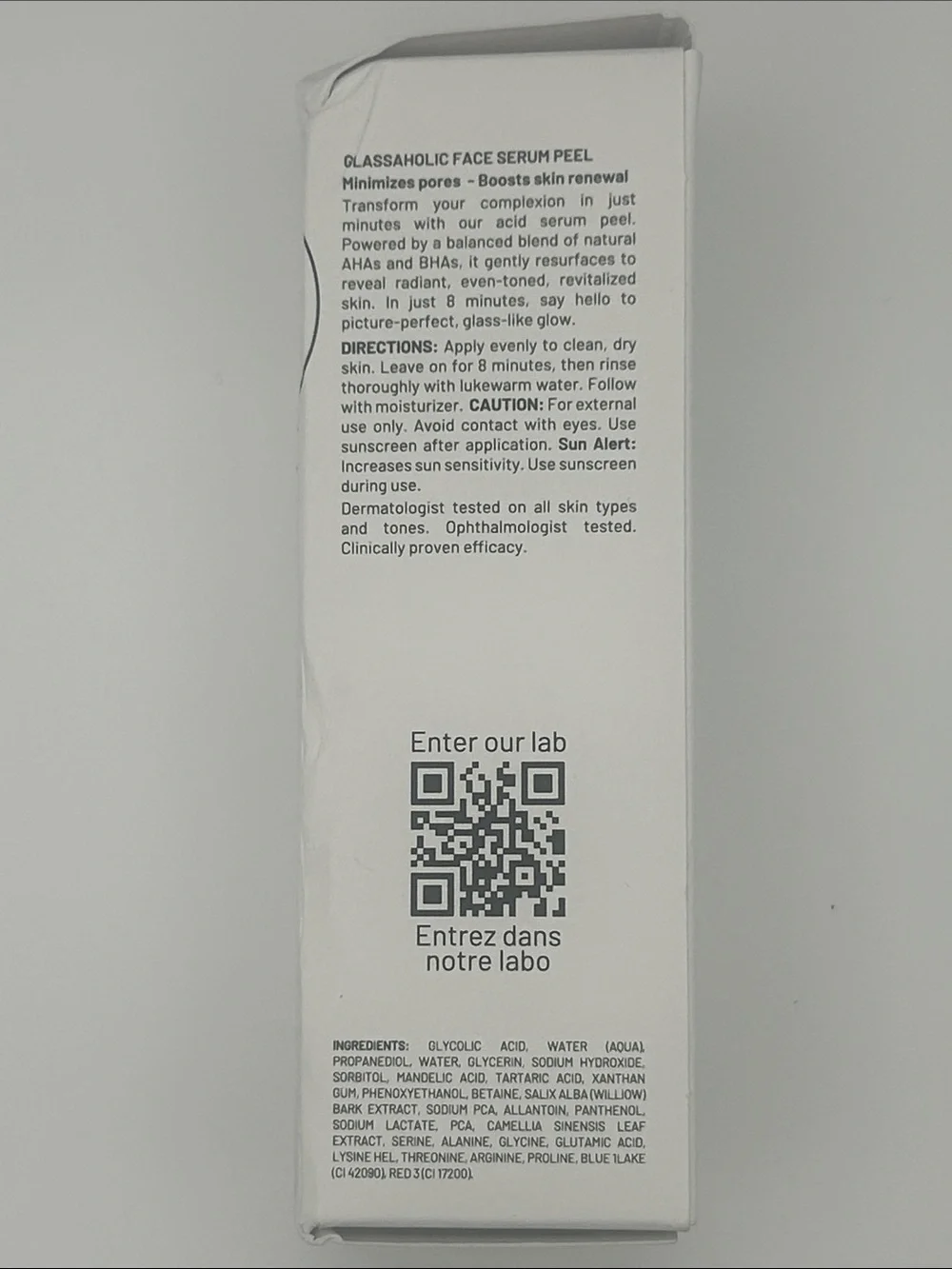 NEW Dr. B Lab Glassaholic Face Serum Peel